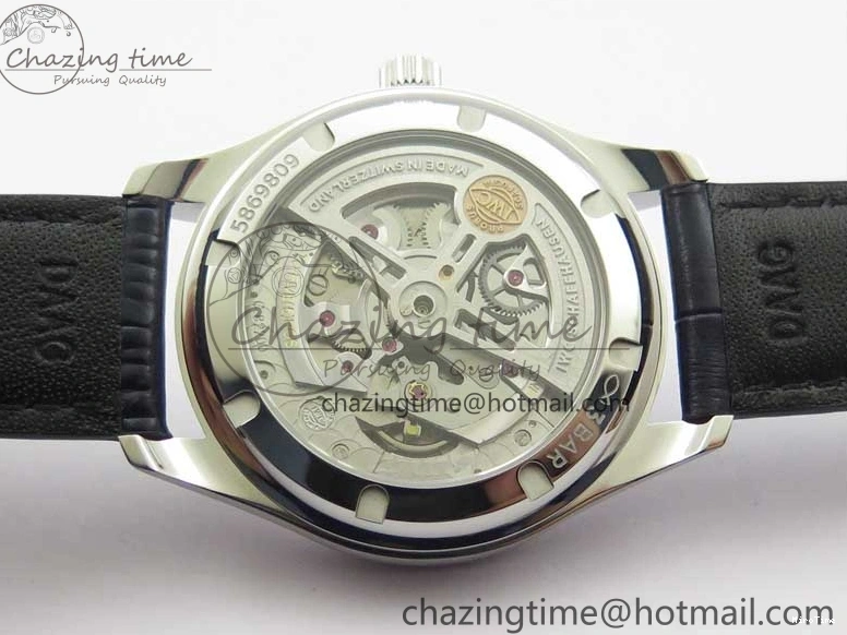 MIROTIME 0411 Packable Portuguese IW358304 ZF 1:1 Best Edition SS White Dial Blue Markers on Leather Strap A 7079